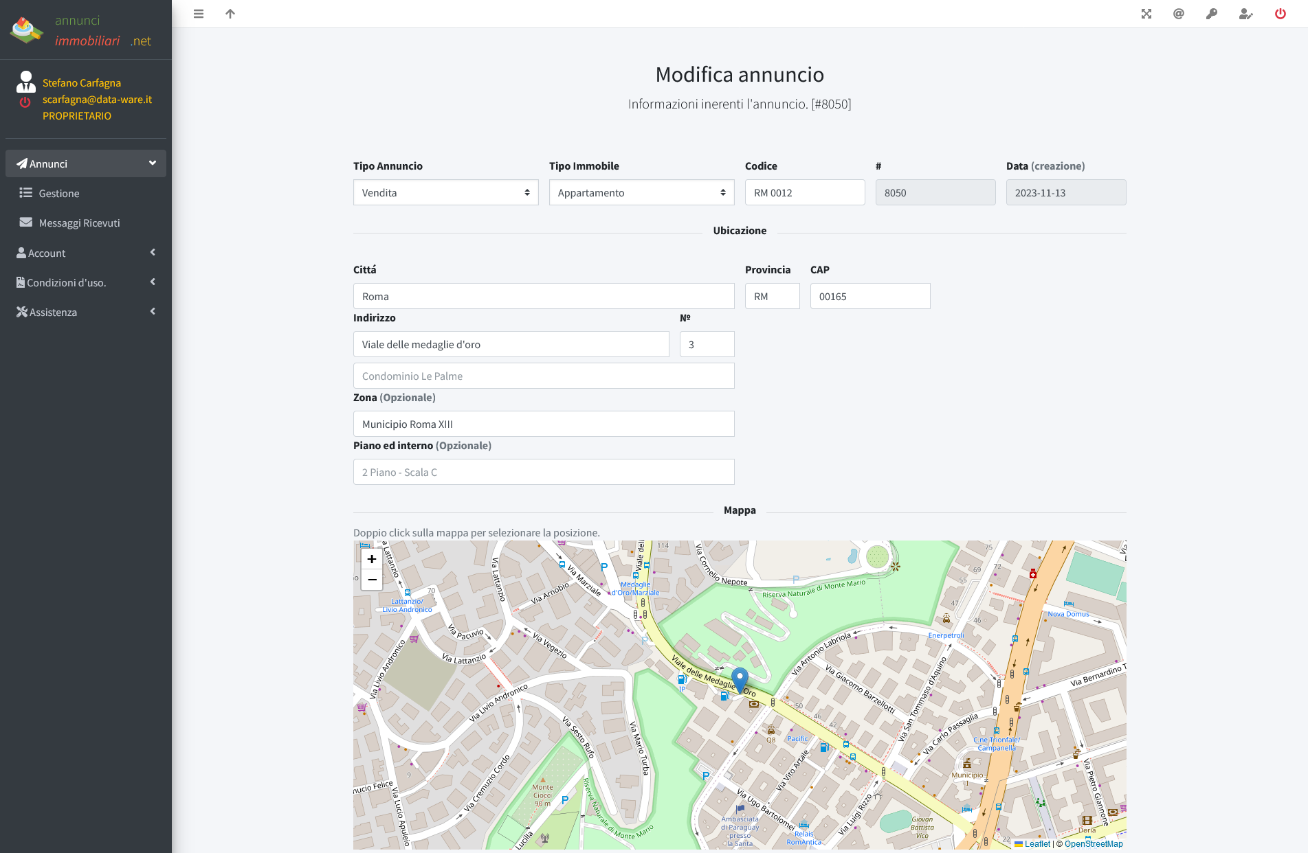 Jmix Mappa e Info Utente